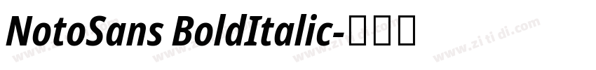 NotoSans BoldItalic字体转换